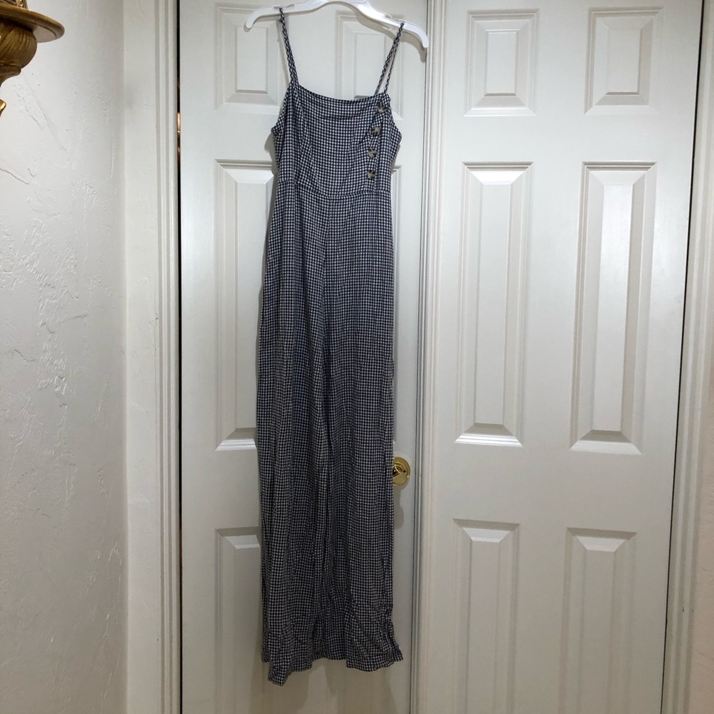 Urban Outfitters Black and White Gingham Jumpsuit